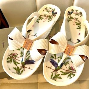 Ted Baker Sandals Flip Flop Jelly Hummingbird NWB